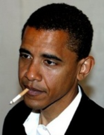 Barack Obama Smokes