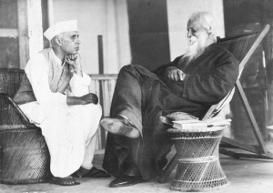 Rabindranath Tagore and Jawaharlal Nehru - November 4 1936, Bolpur Bengal