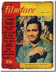 Dev Anand on Filmfare Magazine Cover - 1957