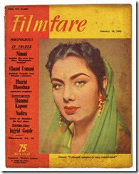 Indian Film Actress Nimmi on Filmfare Magazine Cover - 1959