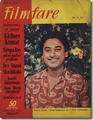 Kishore Kumar on Filmfare Magazine Cover - May 1957