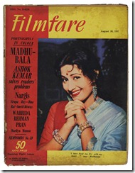 Madhubala on Filmfare Magazine Cover - 1957